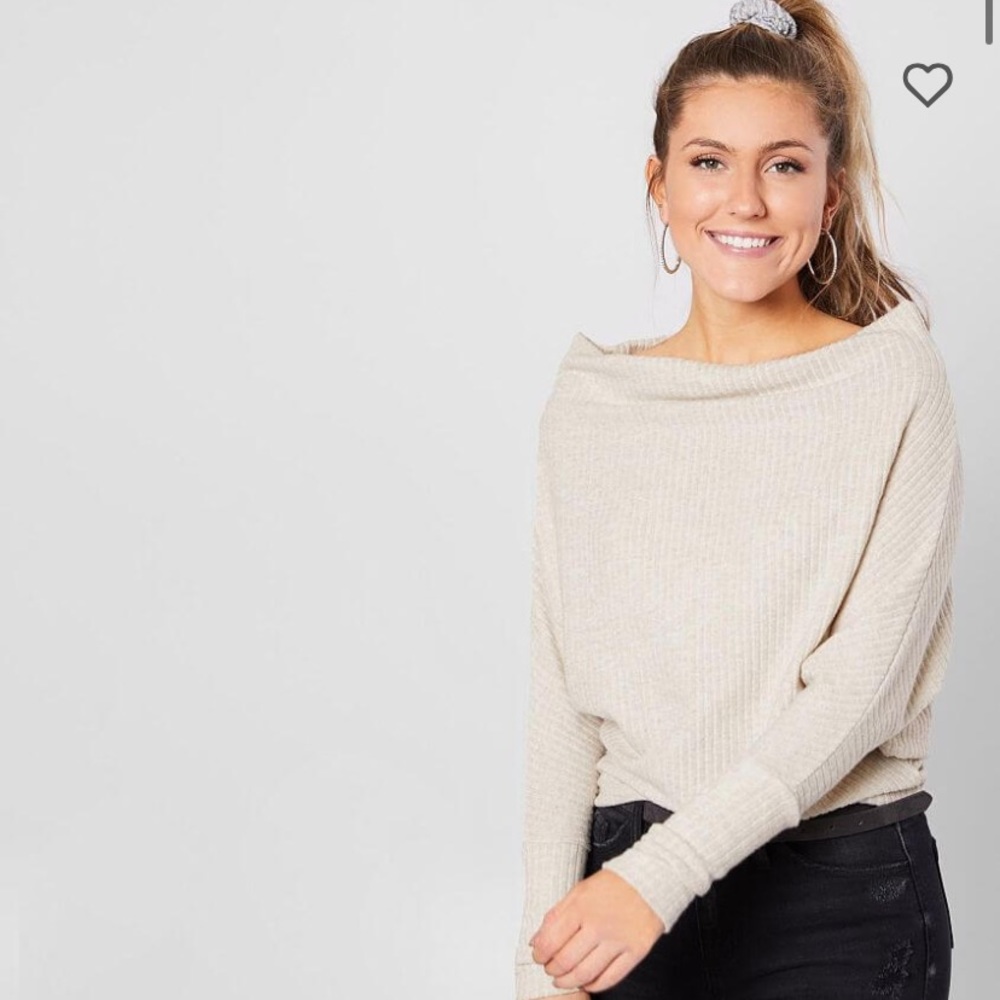 Buckle exclusive off the shoulder top